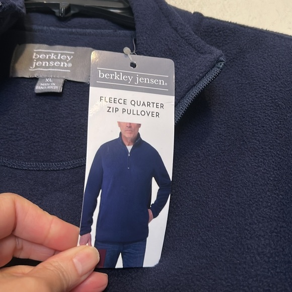 Berkley Jensen Fleece 1/4 Zip Pullover Size XL NWT Blue - Picture 5 of 7